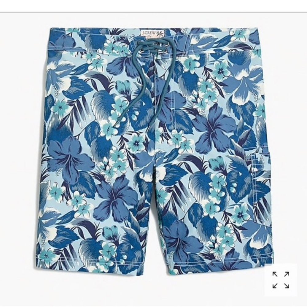 J. Crew Factory 9" Flex Printed Board Short